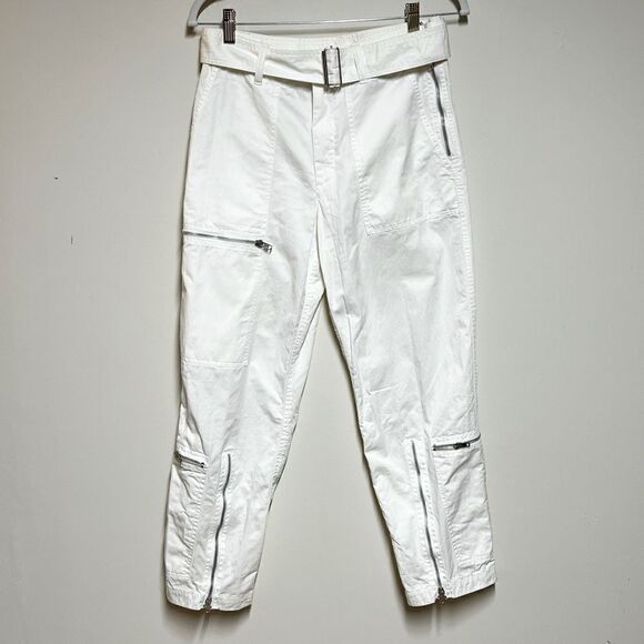 Helmut Lang White High Rise Flight Ankle Pants Womens Sz 0 30” W - Picture 5 of 10